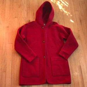LL BEAN Vintage Red Wool Jacket